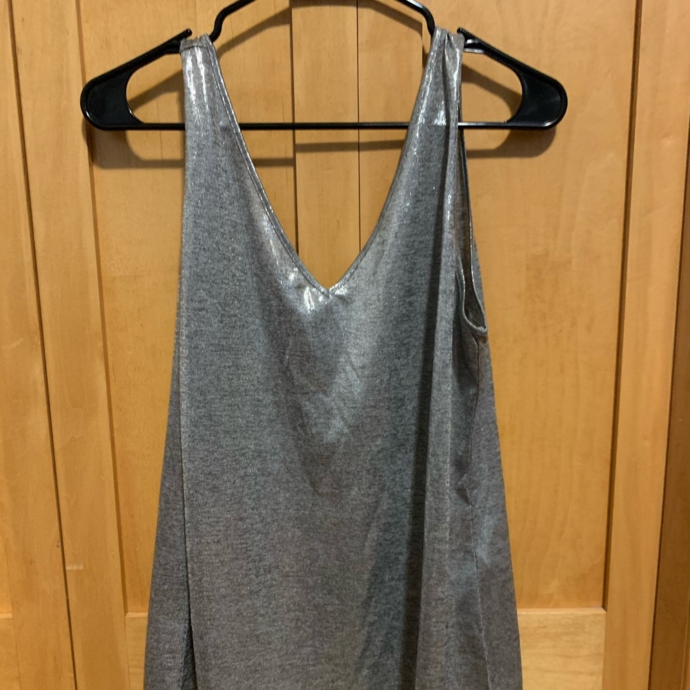Silver Metallic Tank Top!